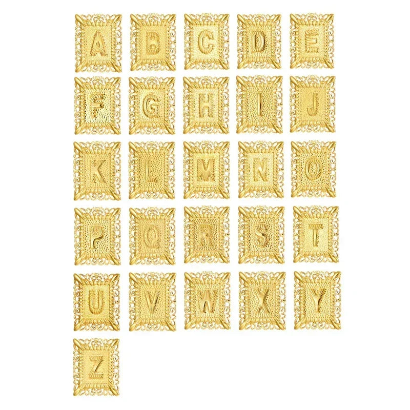 Cross Initial Necklace Set | Gold