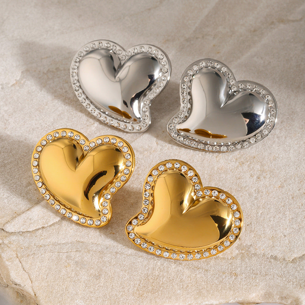Holly Heart Earrings