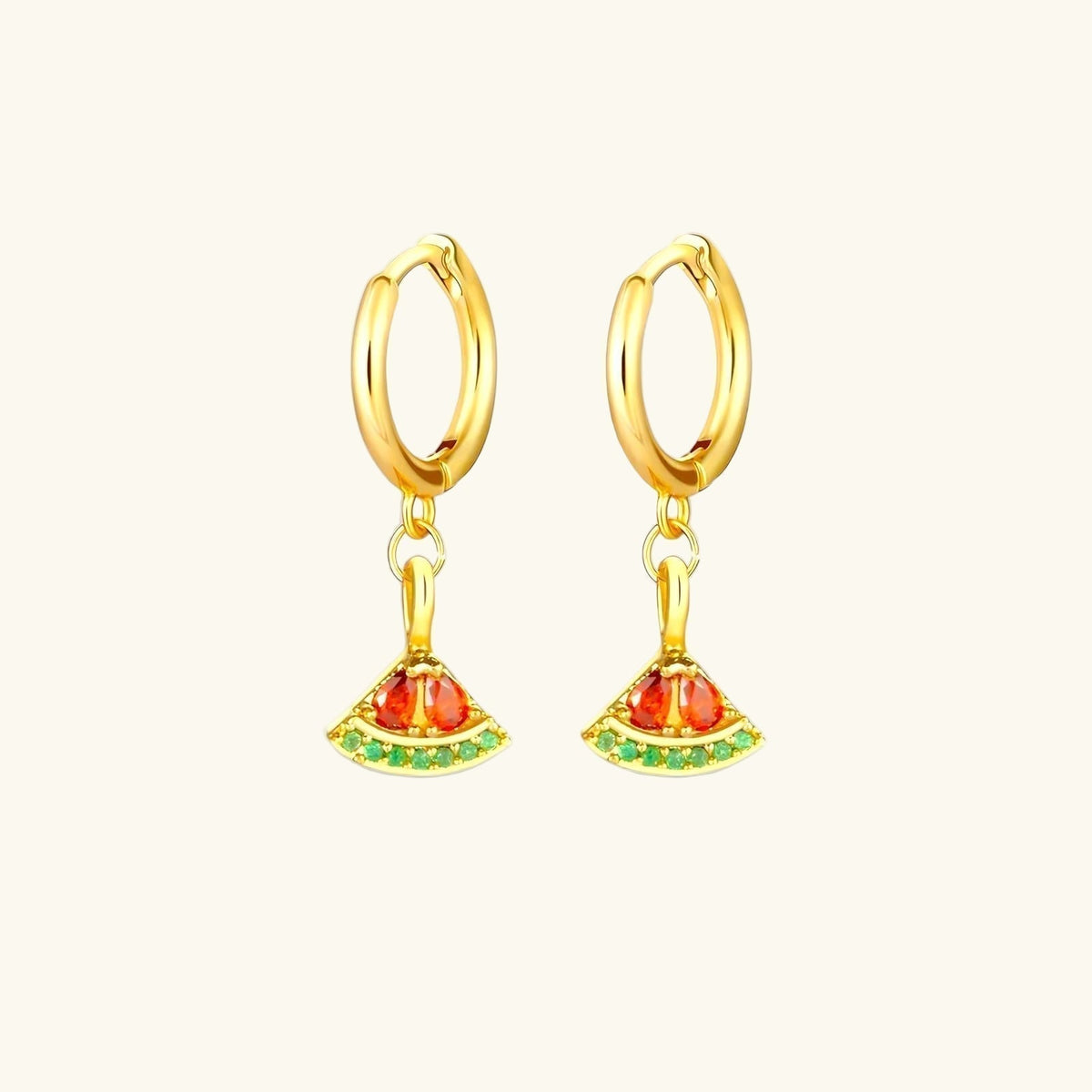 Belalore Watermelon Hoop Earrings