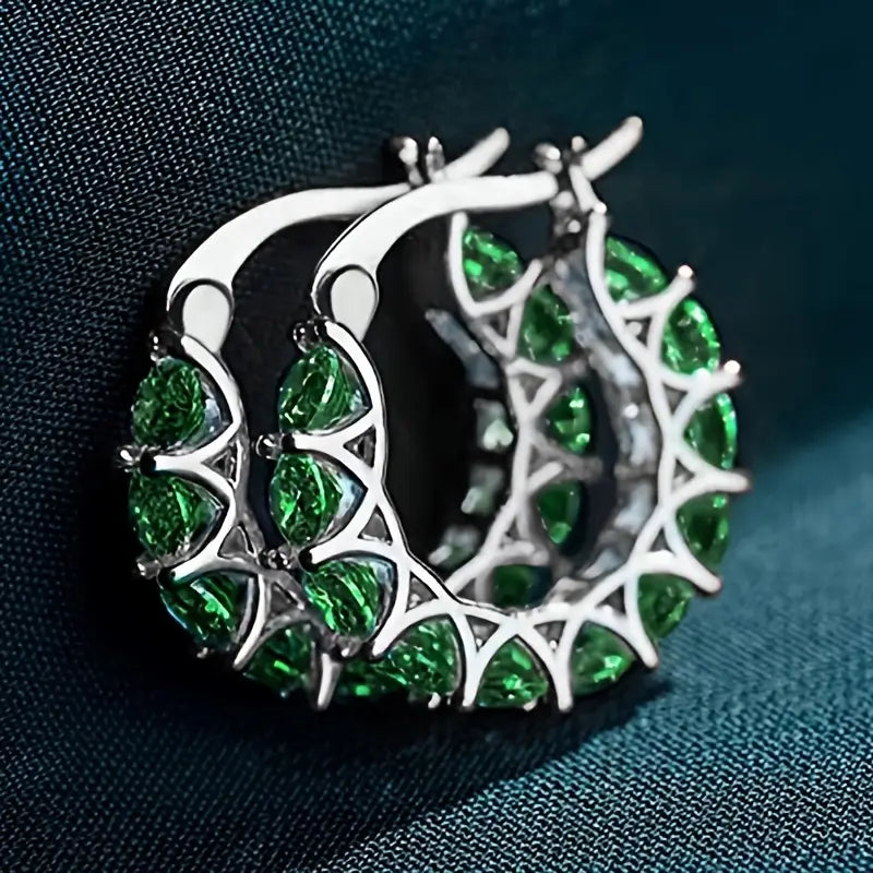 Klara Marlowe Hoop Earrings | White Gold