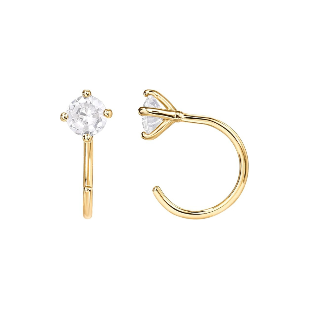 Spark Tip Hoop Earrings | Gold