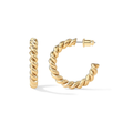 Rope Twist Hoop Earrings | Gold