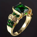 Gold Emerald Multi-Stein Ring